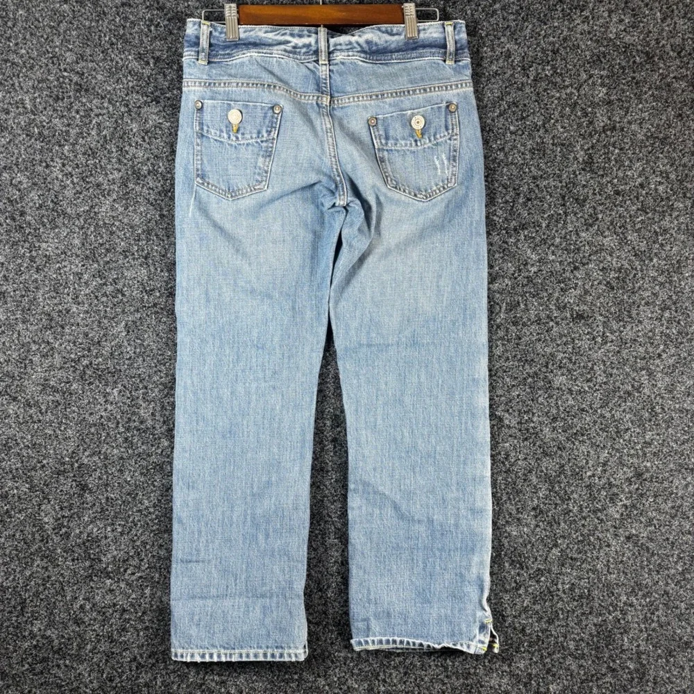 Banana Republic Womens Blue Denim Straight Leg Jeans Low Rise Size 4 100% Cotton - Picture 2 of 7